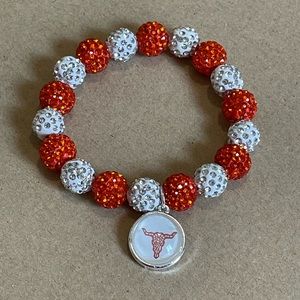 💥Texas Longhorns Beaded Stretch Charm Bracelet💥